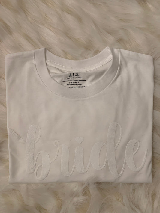 Bridal T-shirt, Tone on Tone, Honeymoon Tee, Bridal shower, Bride and Groom Tee